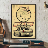 Japanese Cars Samurai Poster Poster HD art sticky wall waterproof home living room bedroom bar aesthetic decoration