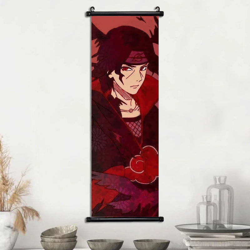 Akatsuki Hot Japanese Anime Poster Scroll Canvas Wall Hanging Painting Home Decor Itachi  Art Room Decoration Kid Gift Didara