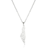 Israel Palestine Map Pendant Necklace For Women Men Arabic African Jamaica Stainless Steel Gold Color Chain Necklaces Jewelry