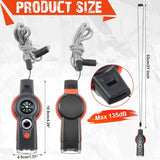 1 Emergency Survival Whistle with Lanyard Multifunctional Tool Multi-Functional LED Outdoor Compass Hiking Electronic Whistle