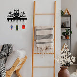 Owl on Maple Trees Steel Key Holder, Steel Key Rack, Metal Owl Key Hanger Wall hanging Towel Rack Coat rack Storage rack