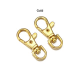 10pcs Split Key Ring Swivel Connector Carabiner for Jewelry Finding Making Gold Silver Plated Lobster Clasp Hooks DIY Keychains