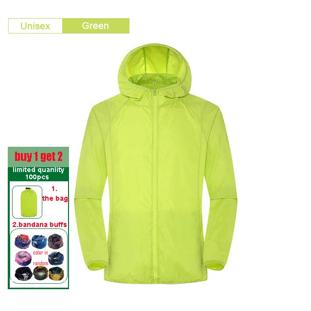 Camping Windbreak Men Women Hiking Jacket Waterproof Sun Protection Windbreaker Fishing Jackets Quick Dry Skin With Pocket