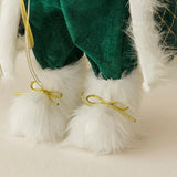 Green Santa Claus Creative Green-Clothed Santa Claus Hug Bag Plush Standing Statue Ornament for Holiday Party