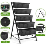 Vertical Raised Garden Bed, 5 Tiers Elevated Garden Planters, 23 * 26 * 45Inch Indoor Outdoor Raised Planter Box