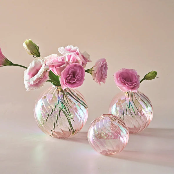 3pc Vase Set Ball Vases Decoration Home Living Room Flower Pot for Interior Glass Vase Tabletop Plants Home Decor Home Vase