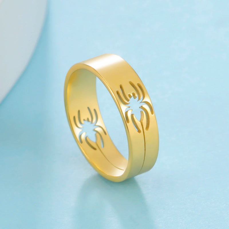 Skyrim Stainless Steel Spider Ring for Men Women 6MM Wide Finger Rings 2025 Hip Hop Punk Jewelry Birthday Gift for Lover Friend
