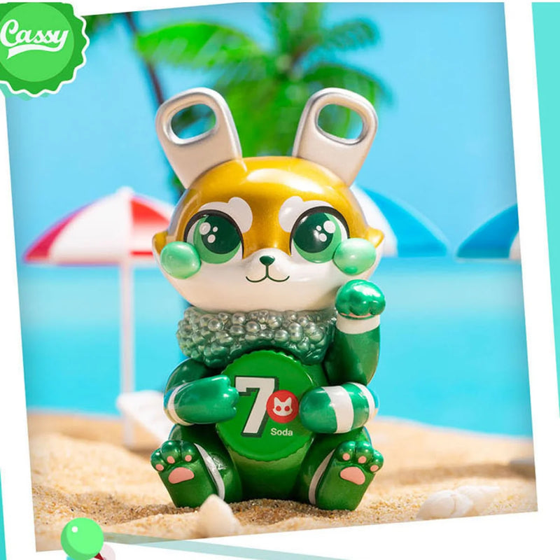Anime New Cassy Cat Drinks Series Mystery Box Anime Original Figure Collection Model Desktop Ornaments Doll Toys