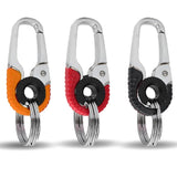 Men Keychain Hook Stainless Steel Keychain Buckle Outdoor Carabiner Climbing Tool Double Ring Car Fishing Key Ring Accessories