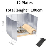 8/10/12/14/16Plates Stove Windscreen Aluminum Alloy Stove Wind shield with Drawstring Bag For Camping Burner Windproof Screen