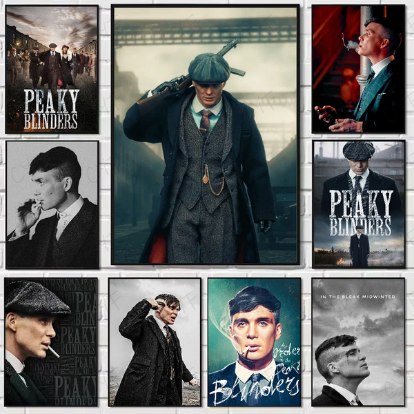 Movie P-Peaky B-Blinders Poster HD art sticky wall waterproof home living room bedroom bar aesthetic decoration