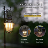 Soomloom Rechargeable LED Camping Lights Retro Waterproof Artichoke Lantern Camping Artichoke Lamp for Outdoor Hiking 1800-6500K