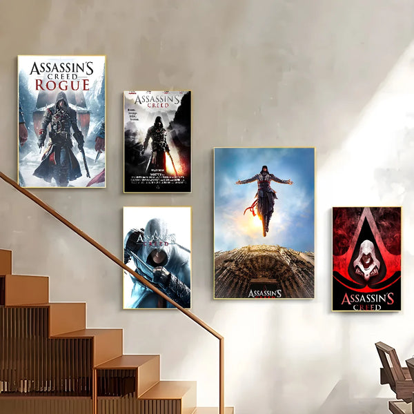 A-Assassins C-Creeds Cool Game Poster Corridor Wall Art Printing Waterproof Home Living Bed Room Decor
