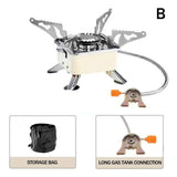 Portable Camping Stove Mini Heater Gas Stove Cookware Foldable Outdoor Gas Burner Barbecue Camping Equipment Camping Furnace