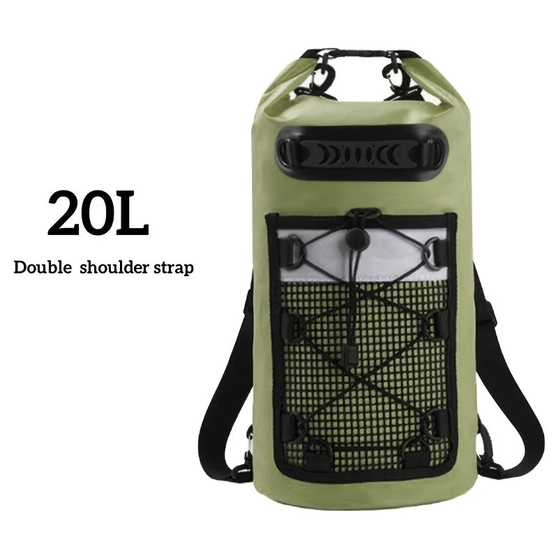 Swimming PVC Pack Dry Bag Backpack for Women Men 10L 20L Waterproof Shoulder Kayak Trekking Drifting Rafting Surfing Boating Bag