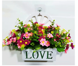 1 Bundle Artificial Flowers Outdoor UV Resistant Shrubs Plants Fake Flower Greenery for Office Kitchen Wedding Garden Decor