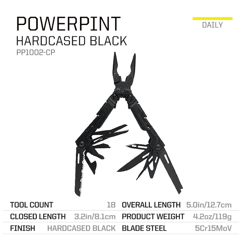 SOG 18 in 1 PowerPint Mini Multi-tool Pliers Multitools EDC Fishing Outdoor Survival Camping gadgets Multifunctional Hand Tools