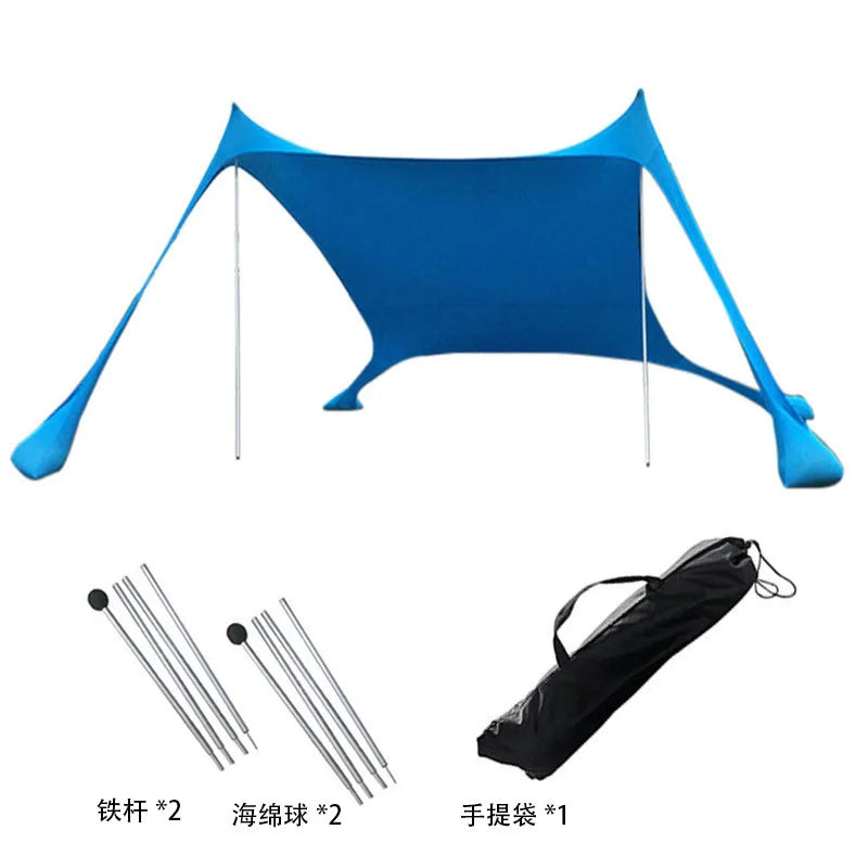 Beach Sun shade UV Resistant Camp bed Tent Outdoor Sun Shelter Canopy garden house Windproof Rope Stable with storage bag