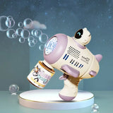 12 Holes Spaceman Bubble Gun Electric Bubbles Machine Guns Fully Automatic Space Soap Bubble Summer Outdoor Weeding Toys for Kid