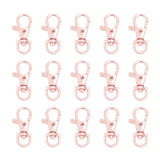 10pcs Split Key Ring Swivel Connector Carabiner for Jewelry Finding Making Gold Silver Plated Lobster Clasp Hooks DIY Keychains