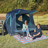 4 Person Instant Pop Up Hub Tent, Easy 60 Second Setup, Weather Resistant Camping Family Cabin Tent with Rain Fly and Carry Bag