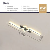 Modern LED Ceiling Light Minimalist Lines Black Aluminium Lamps For Living Room Bedroom Study Coffee Shop Illumination Fixtures