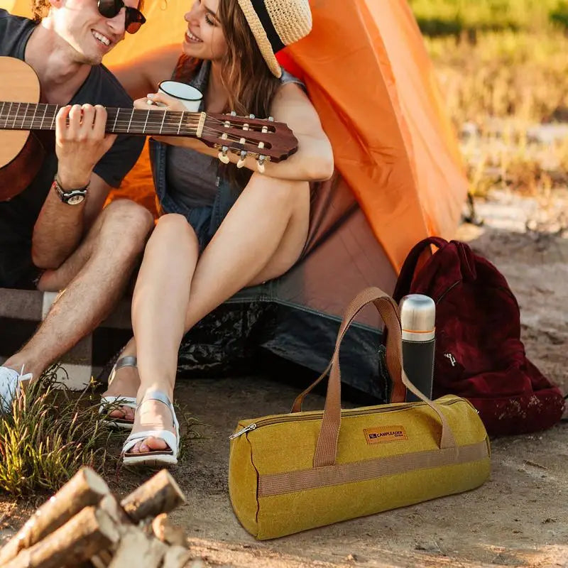 Tent Security Nails Bag Ground Nails Tote Bag Floor Nail Canvas Bag Canvas Stake Storage Bag Hammer Organizer Tent Pegs Case For