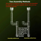 Transparent Aquarium Skimmer Acrylic Lily Pipe Spin Surface Inflow Outflow Water Plant Tank Filter Cleaning FishTank Accessories