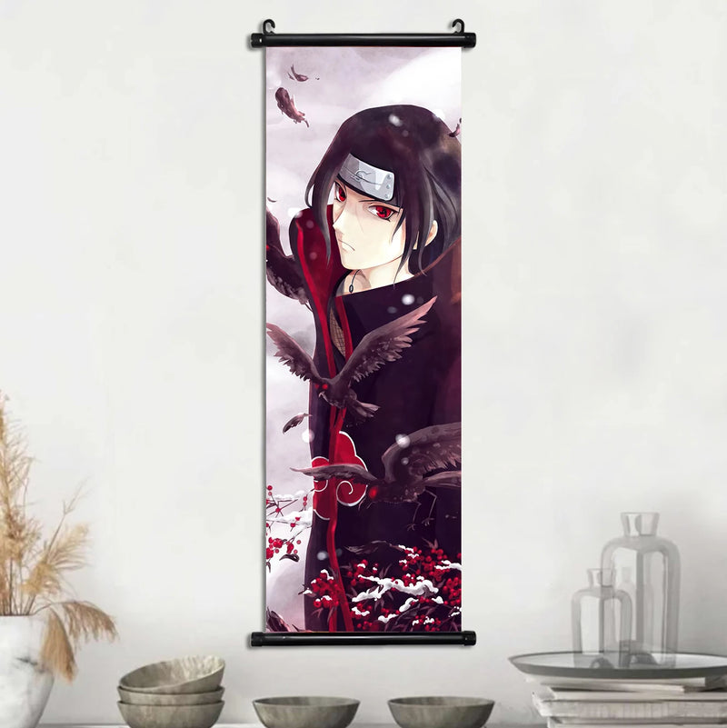 Akatsuki Hot Japanese Anime Poster Scroll Canvas Wall Hanging Painting Home Decor Itachi  Art Room Decoration Kid Gift Didara