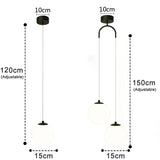 Modern Long Dining Room Chandeliers Glass Ball Lampshade Light Over The Table Kitchen Office Pendant Lamp Home Decor Luminaires