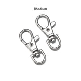 10pcs Split Key Ring Swivel Connector Carabiner for Jewelry Finding Making Gold Silver Plated Lobster Clasp Hooks DIY Keychains