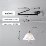 Modern Dining Table Rocker Chandeliers LED Can Be Shifted Long Pole Lamps Nordic Simple Telescopic Folding Long Arm Chandelier