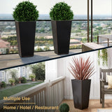 Metallic Taper Planter, 26 Inch Planter Tall Tapered Planter for Front Porch, Patio, Deck, Garden Indoor/Outdoor Tree Planters,