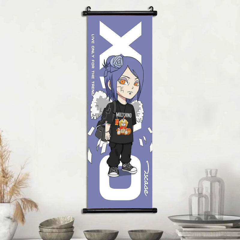 Akatsuki Hot Japanese Anime Poster Scroll Canvas Wall Hanging Painting Home Decor Itachi  Art Room Decoration Kid Gift Didara