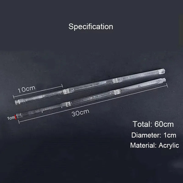 Spliceable 60cm Aquarium Air Stone Bubble Bar Wall Curtain Tube Hose Fish Tank Pump Hydroponic Oxygen Diffuser Tube Plastic