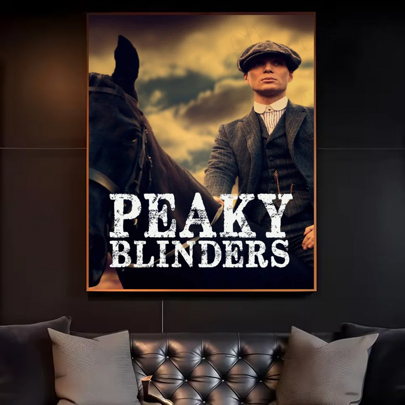 Movie P-Peaky B-Blinders Poster HD art sticky wall waterproof home living room bedroom bar aesthetic decoration