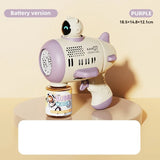12 Holes Spaceman Bubble Gun Electric Bubbles Machine Guns Fully Automatic Space Soap Bubble Summer Outdoor Weeding Toys for Kid
