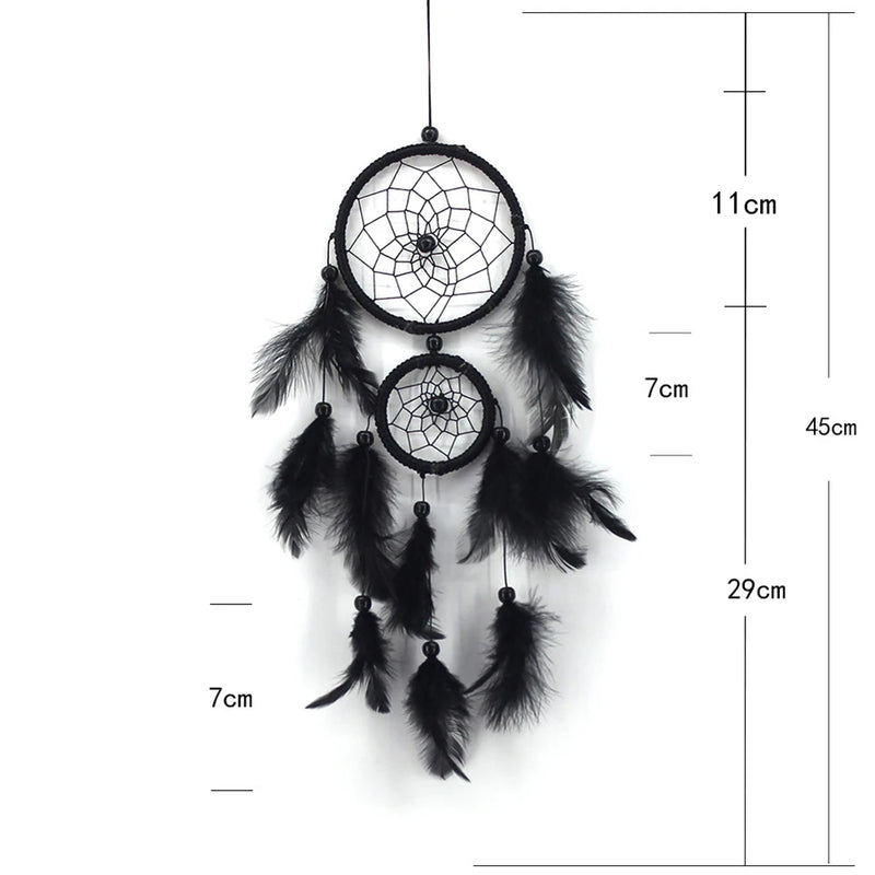 Feather Dream Catcher Indian Style Wall Hanging Wind Chimes For Car Ornaments Room Decor with Rattan Bead Dreamcatchers