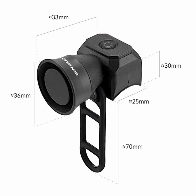 5 Mode Bike Electric Bell Horn Cycling USB Charging Motorcycle Ring Antitheft Waterproof Alarm Mountain Road Bicycle Accessories