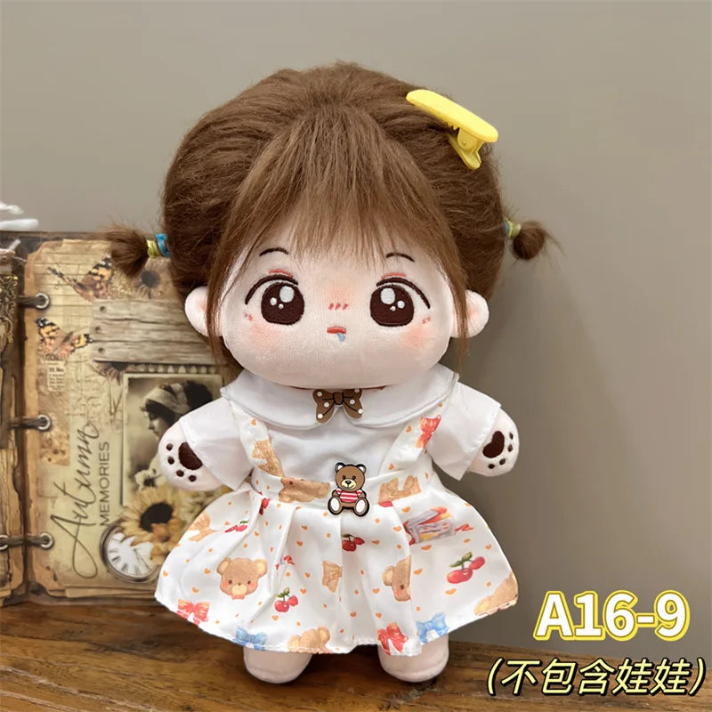 Doll Clothes For 20cm Idol Cotton Doll Outfit Accessories Bunny Onesie Jk Uniform Skirt Clothes DIY Collection Gift Without Doll