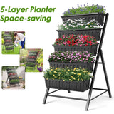 Vertical Raised Garden Bed, 5 Tiers Elevated Garden Planters, 23 * 26 * 45Inch Indoor Outdoor Raised Planter Box