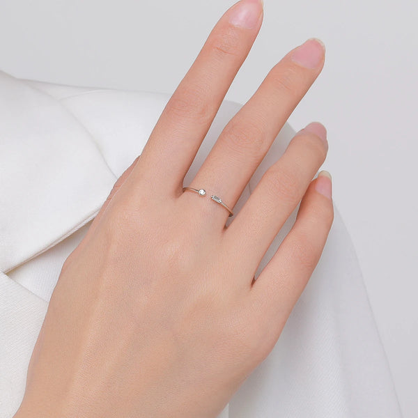 MODIAN 2023 925 Sterling Silver Exquisite Zircon Slim Ring Shining Wedding Ring for Women Engagement Gift Luxury Fine Jewelry
