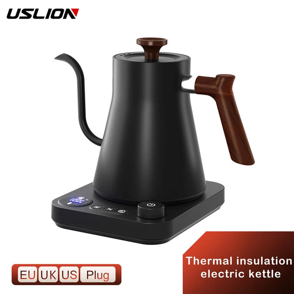 Electric Kettle 900ml Gooseneck Hand Brew Coffee Pot 24 Hours Thermal Insulation Smart Samovar Teapot 1200W Rapid Heating Kettle