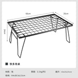 CAMPINGMOON T230/T-2303 Multi purpose Iron Storage Rack Camping Table Portable Multi functional BBQ Outdoor Folding Table