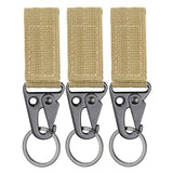 3Pcs Tactical Nylon Webbing Buckle Carabiner Hook EDC Molle Backpack Belt Clip Keychain Hanger For Outdoor Climbing Camping