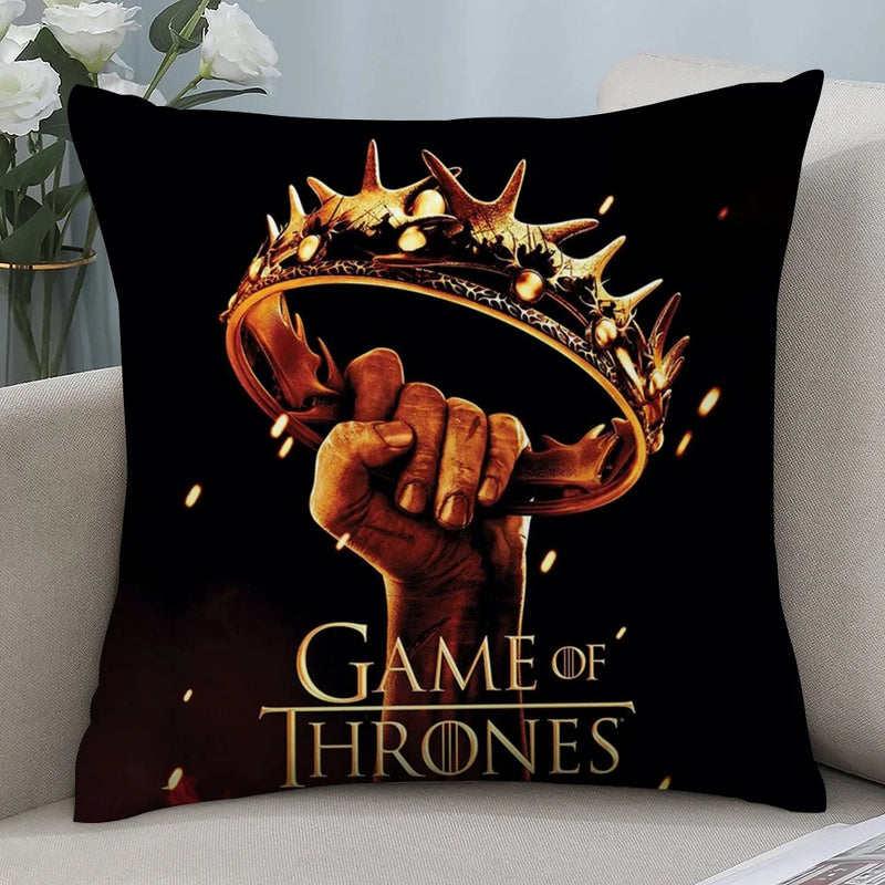 TV-G-GamES Of T-ThroneS Pillow Case Short Plush Pillow Covers Sofa Decorative Gift Home Double-sided Printing Cushion Cover