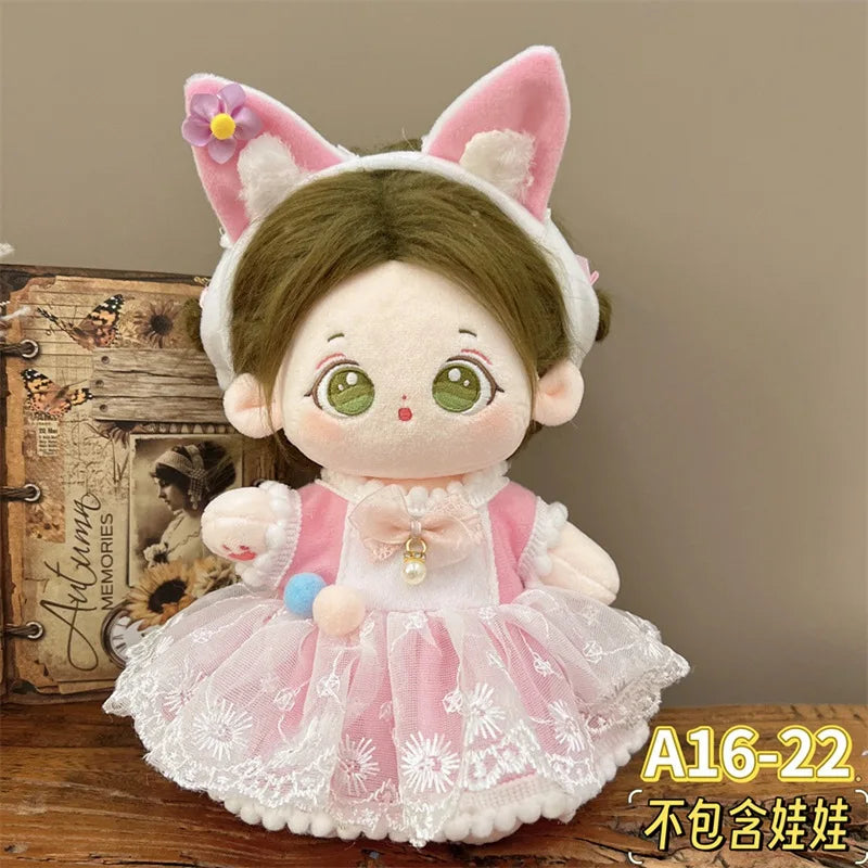 Doll Clothes For 20cm Idol Cotton Doll Outfit Accessories Bunny Onesie Jk Uniform Skirt Clothes DIY Collection Gift Without Doll