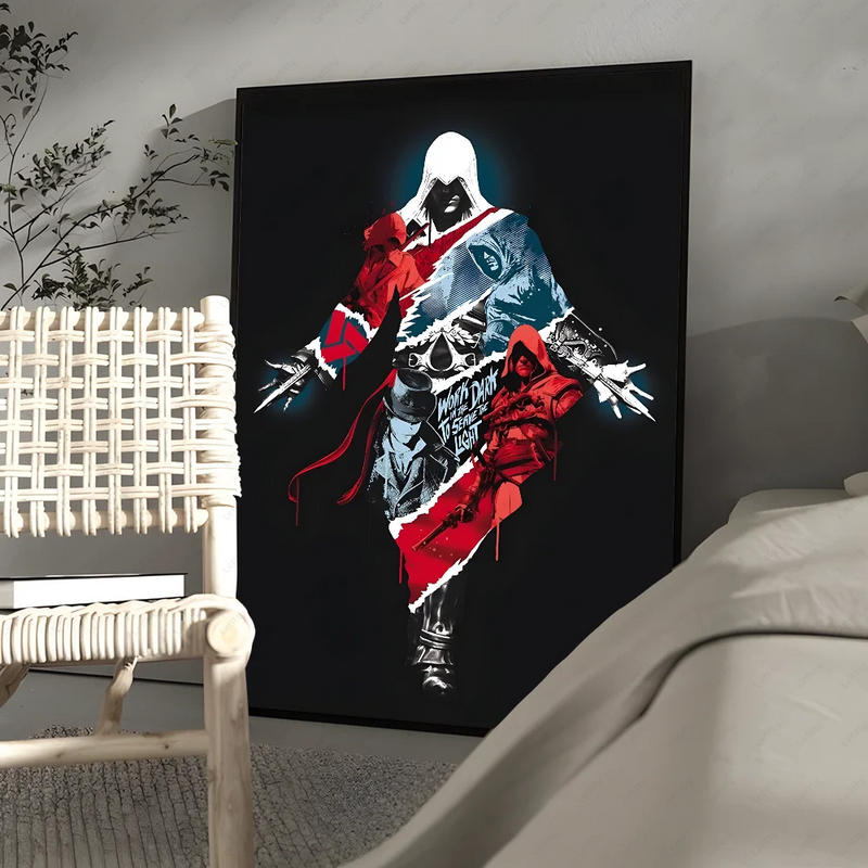 A-Assassins C-Creeds Cool Game Poster Corridor Wall Art Printing Waterproof Home Living Bed Room Decor