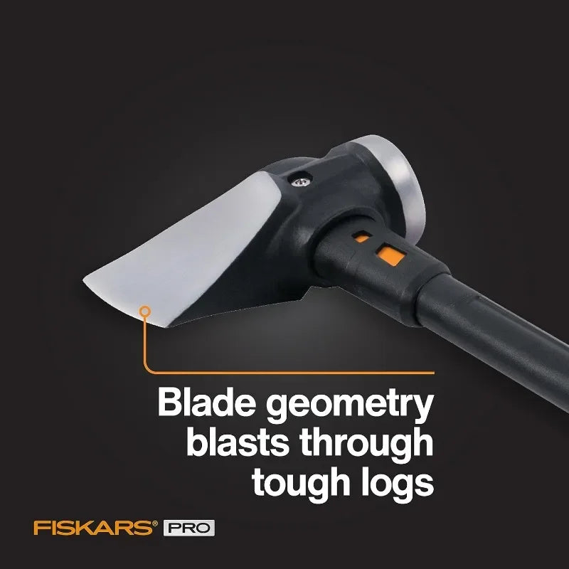 8lb. Wood Splitting Maul - 36" Shock Control SoftGrip Handle - Wood Splitter Tool and Maul for Splitting Wedge - Black/Orange