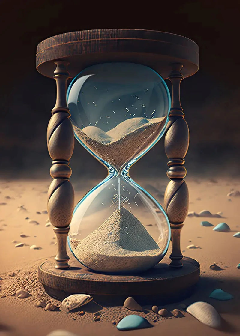 Hourglass Desert Sunset Poster Abstract Art Modern Picture Print Poster Wall Art Canvas Painting Home Living Room Decoration